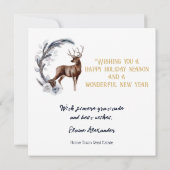 Carte Entreprise Joyeuses Fêtes Noël (Dos)