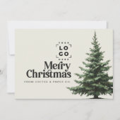 Carte Entreprise Noël votre logo QR Code merci (Devant)