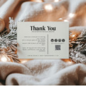 Carte Entreprise Noël votre logo QR Code merci