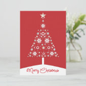 Carte Entreprise Red Joyeux Noël Arbre de Noël (Debout devant)