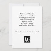 Carte Entreprise Red Joyeux Noël Arbre de Noël (Dos)