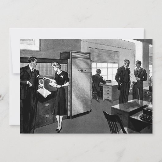 Carte Entreprise Vintage, Hommes d'Affaires de Direction (Devant)