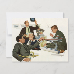 Carte Entreprise Vintage, réunion de cadres de compagnie