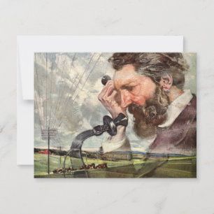 Carte Entreprise Vintage, Téléphone d'Alexander Graham B