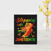 Carte Entrer dans Juneteenth comme mes ancêtres talons h (Fleur jaune)
