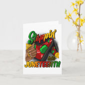 Carte Entrer dans Juneteenth en se souvenant de mes ancê (Fleur jaune)