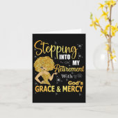 Carte Entrer dans ma retraite avec la grâce et la M de D (Fleur jaune)