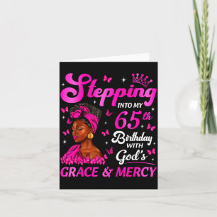Carte Entrer dans mes 65 ans Christian Bday femmes