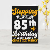 Carte Entrer Dans Mon 85e Anniversaire Avec La Grâce De (Fleur jaune)
