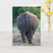 Carte Entretien à la queue - rhinocéros (Fleur jaune)
