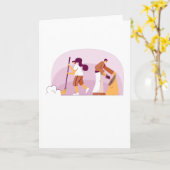 Carte Entretien Ménager Cadeau Hommes et Femmes (Fleur jaune)