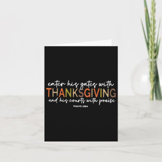 Carte Entrez Dans Ses Portes Avec Thanksgiving Et Ses Tr