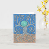 Carte Entwined Trees Note Card (Fleur jaune)