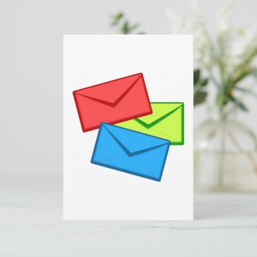 Carte Envelopes colorées (Debout devant)
