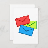 Carte Envelopes colorées (Devant / Derrière)