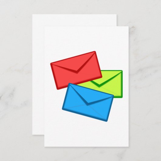Carte Envelopes colorées (Devant / Derrière)