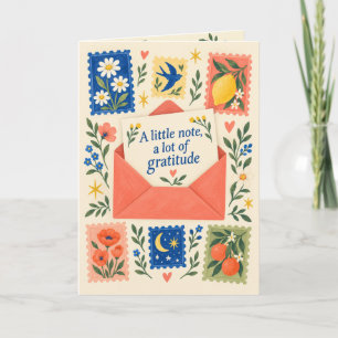 Carte enveloppe de remerciement florale