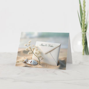 Carte Enveloppe Mariage Plage Dans Le Sable