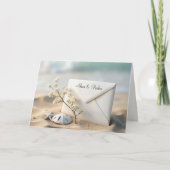 Carte Enveloppe Mariage Plage Dans Le Sable (Devant)