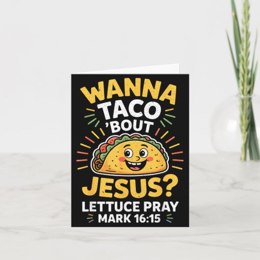 Carte Envie de Taco sur Jésus Cinco Conception de Foi (Devant)