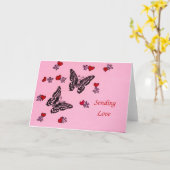 Carte envoi d'amour (Fleur jaune)