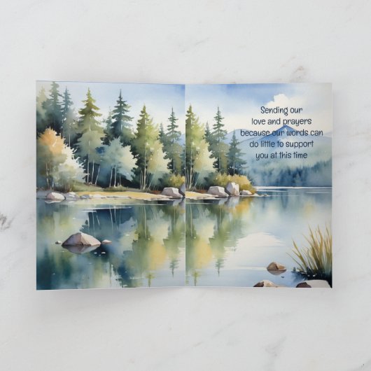 Carte Envoi d'amour et de prières Sympathie Temps de per (Intérieur)