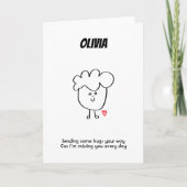 Carte Envoi de câlins Anniversaire personnalisable (Devant)