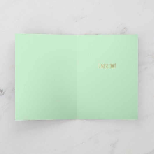 Carte Envoi de carreaux Coeur Jaune Floral Plutôt (Intérieur)