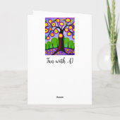 Carte Envoi de gros câlins | Art lunaire (Dos)