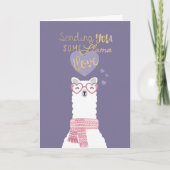 Carte Envoi de Llama Love Cute Llama Saint Valentin (Devant)