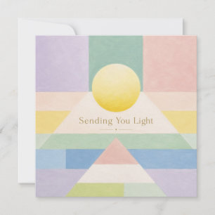 Carte Envoi de Lumière Géométrique Pastel Inspiration