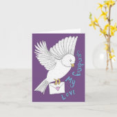 Carte Envoi de mon Inséparable (Fleur jaune)