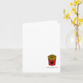 Carte "Envoi de poussière de bébé" mignonne Fries frança (Fleur jaune)