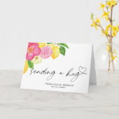 Carte Envoi d'une énorme quarantaine Mlle Vous socialeme (Fleur jaune)