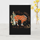 Carte Envole Jingle Cheval Lève Tes Pieds Cactus Vache (Fleur jaune)