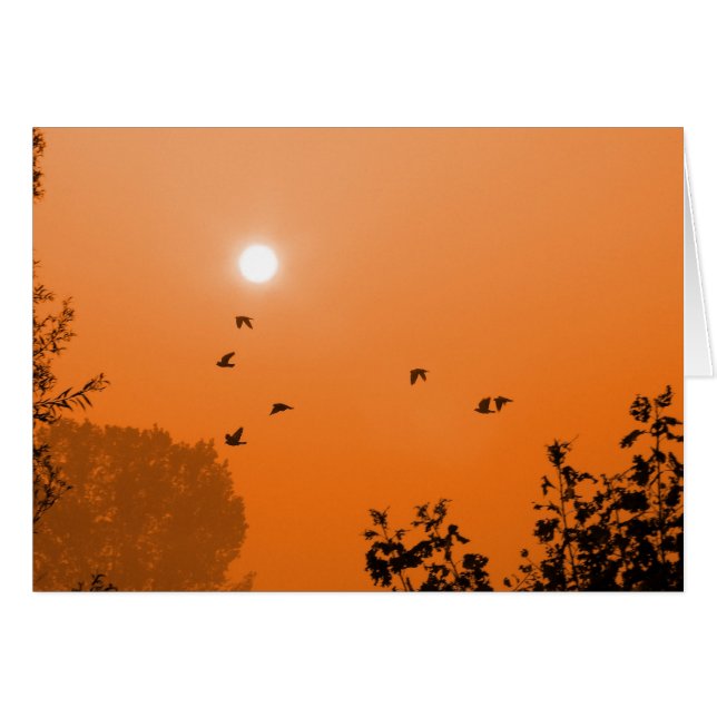 Carte Envolez-vous à l'aube (Devant horizontal)