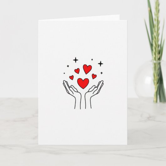 Carte Envoyant des Cœurs d'Amour (Devant)