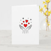 Carte Envoyant des Cœurs d'Amour (Fleur jaune)