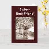 CARTE ENVOYER DES FLEURS À MA SOEUR/BEST AMI ANNIVERSAIR (Fleur jaune)