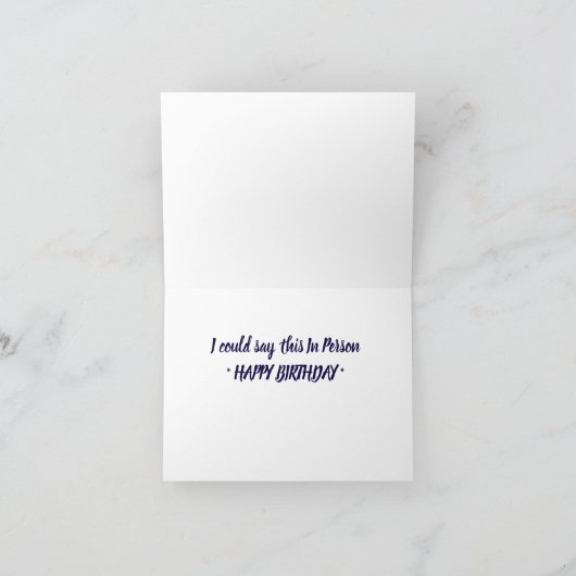 CARTE ENVOYER DES SOUHAITS D'ANNIVERSAIRE À TRAVERS LA C (Intérieur)