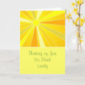 Carte Envoyer Sunshine penser à vous (Fleur jaune)