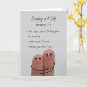 Carte Envoyer un câlin parce que je me soucie Humour amu (Fleur jaune)