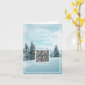 Carte Envoyer une chanson de QR Code à Noël (Fleur jaune)