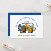 Carte ENVOYER VIRTUAL BEER HUGS Cartoon Beers (Devant/Arrière en situation)