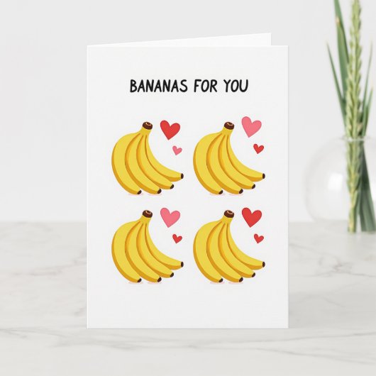 Carte Envoyez des Bananes Pour Vous (Devant)