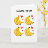 Carte Envoyez des Bananes Pour Vous (Fleur jaune)