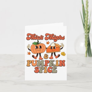 Carte Épais Cuirs Et Citrouilles Pies Tombent Thanksgivi