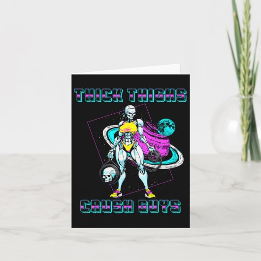 Carte Épais cuisses Les Gars Broyeurs Poids Bodybuilding (Devant)