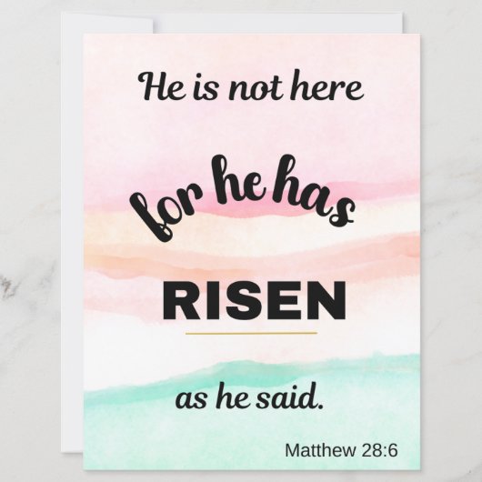 Carte épaisse Pastel couleur Collection Pâques (Devant)