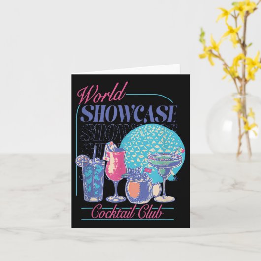 Carte Epcot Drinking World Showcase Tail Club Boire T (Fleur jaune)